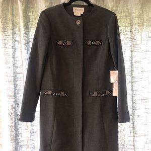 NWT Worth Ribbon and Chain Slate Coat